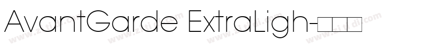 AvantGarde ExtraLigh字体转换
